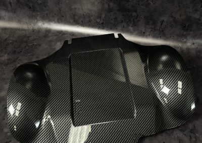 Quickie Powerchair Shroud Hydro Dipped in Carbon Fibre