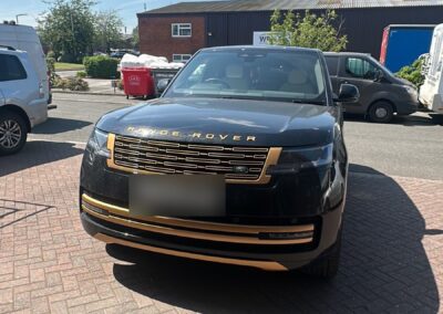 Range Rover Exterior Trims Painted in Gold