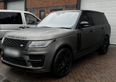 Range Rover Satin Wrap with Gloss Black Painted Exterior and Carbon Interior