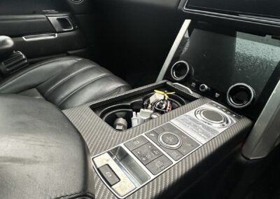 Range Rover Satin Wrap with Gloss Black Painted Exterior and Carbon Interior, matt carbon centre console