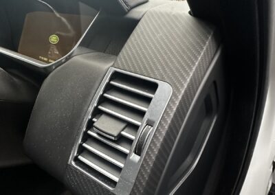 Range Rover Satin Wrap with Gloss Black Painted Exterior and Carbon Interior, matt carbon dash vent trim