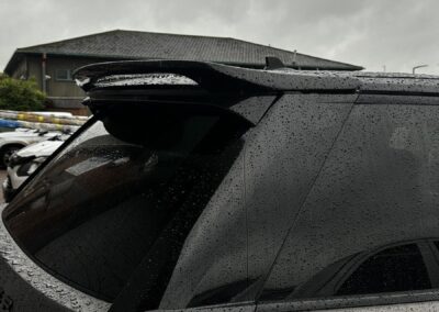 Range Rover Satin Wrap with Gloss Black Painted Exterior and Carbon Interior, rear spoiler