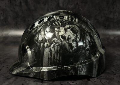 Vented Safety Hat Hydro Dipped in Bad Ass
