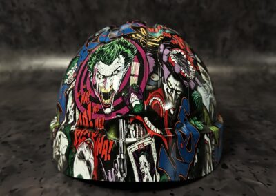 Safety Hat Hydro Dipped in Joker, rear view