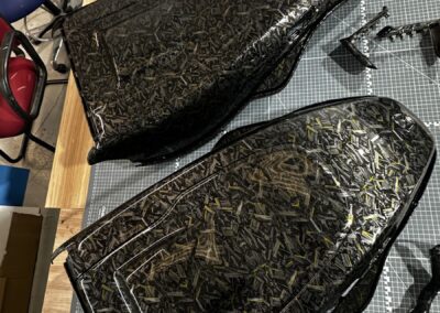 Seat Backs and Interior Trims Hydro Dipped in Yellow Gold Forged Carbon
