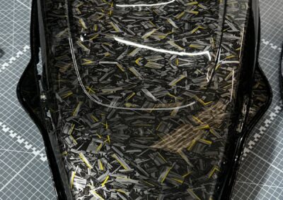 Seat Backs and Interior Trims Hydro Dipped in Yellow Gold Forged Carbon, seat back shell overhead
