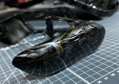 Seat Backs and Interior Trims Hydro Dipped in Yellow Gold Forged Carbon, vent surround detail