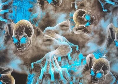Blue Creeper hydro dipping film pattern