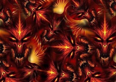 Demonic hydro dipping film pattern