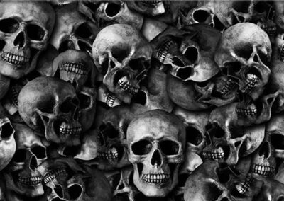 Small Skulls hydro dipping film pattern