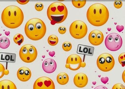 Emoji hydro dipping film pattern