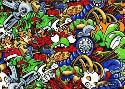 Monster hydro dipping film pattern