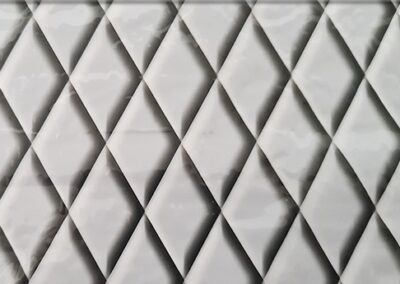 White Quilted Leather hydro dipping film pattern